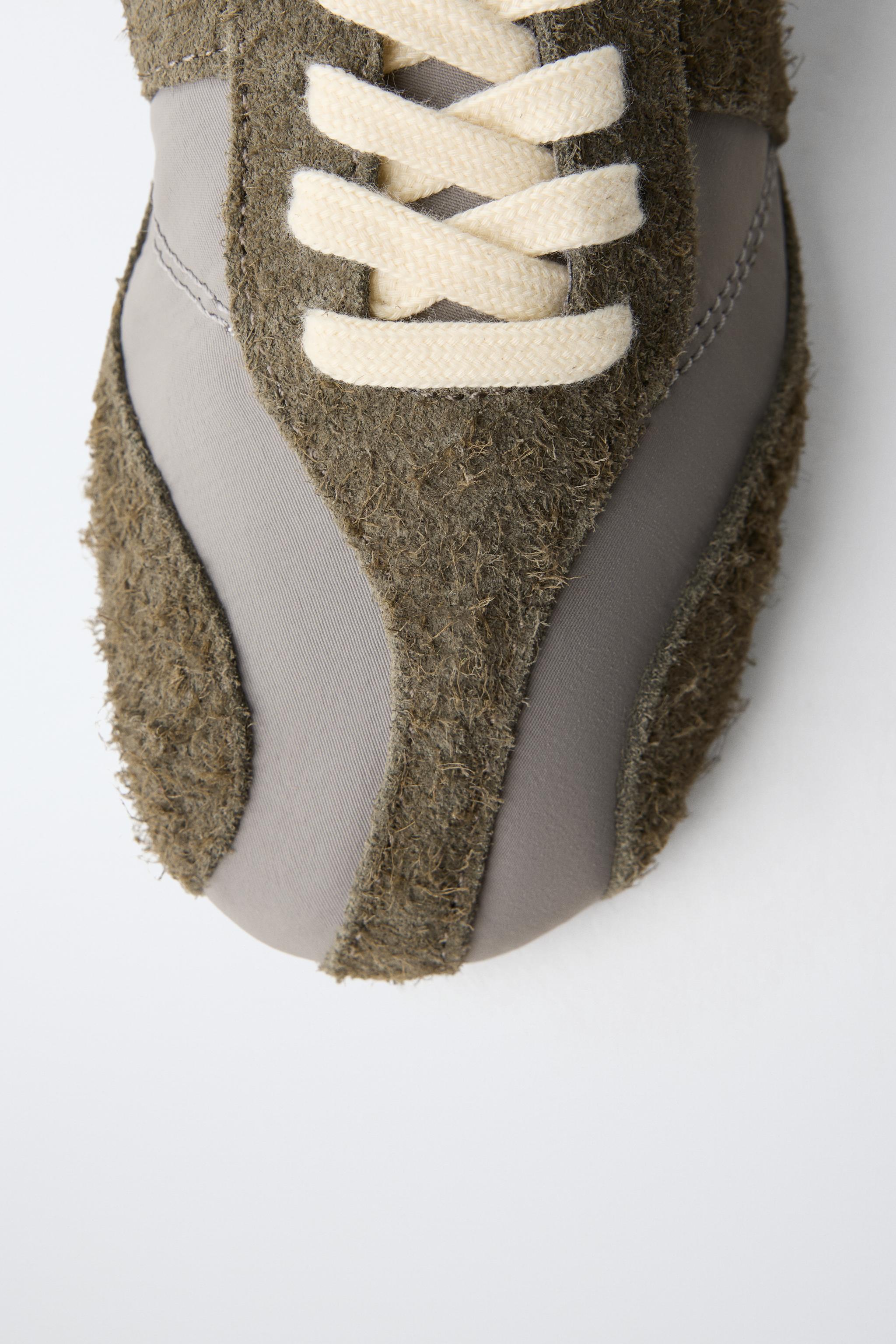 COMBINED LEATHER SNEAKERS